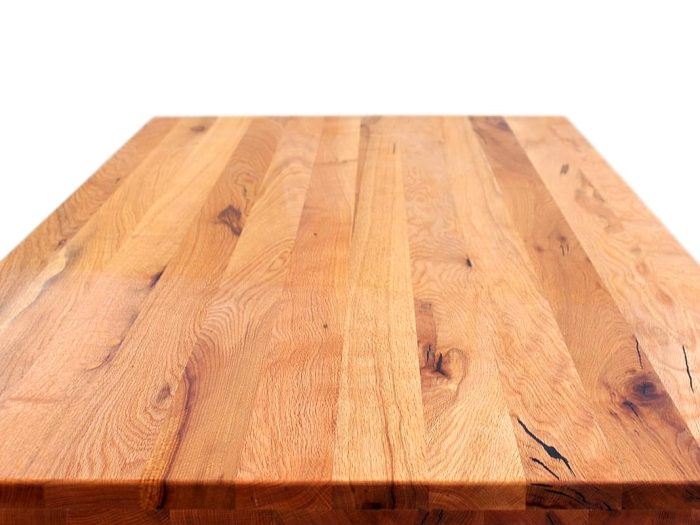 Seltener massivholztisch aus eiche