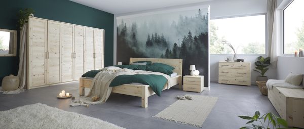 modernes Schlafzimmer aus Zirbenholz 100% massivholz