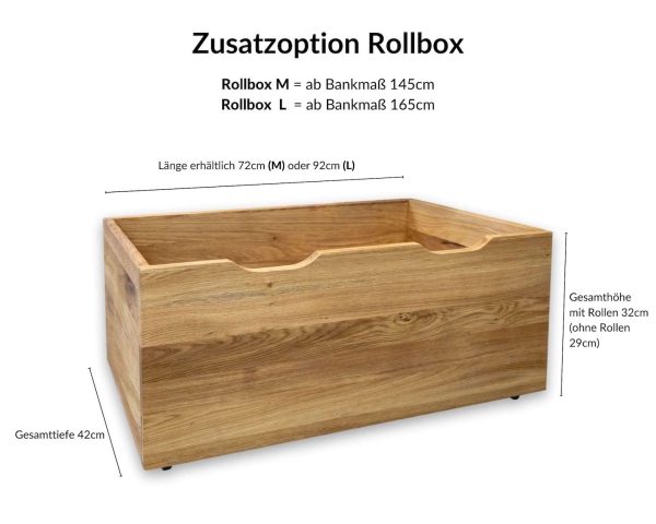 Rollbox Aufbewahrung Holz