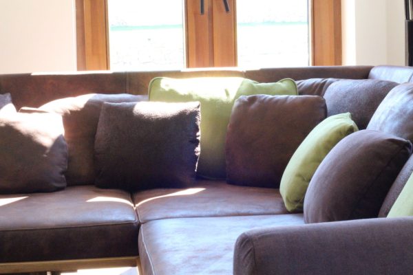 Luxus sofa aus massivholz und echtleder