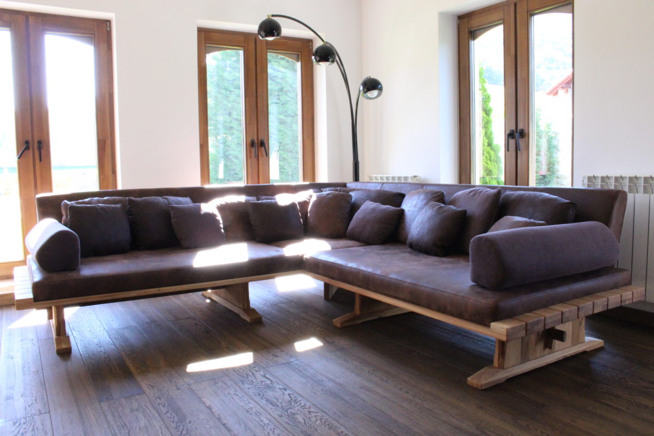einmaliges luxus sofa aus transsilvanischer eiche - naturnah möbel