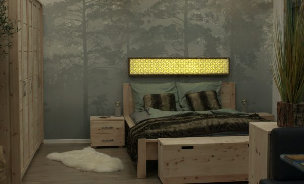 Schlafzimmer mit Led lichtwand