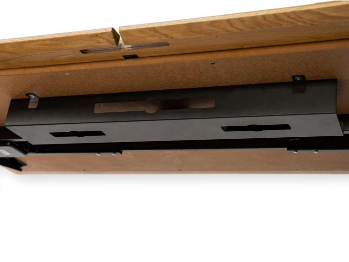 kabelbox für einen massivholz schreibtisch höhenverstellbar