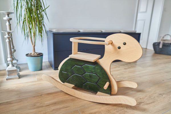 Schaukeltier aus Holz Schildkröte